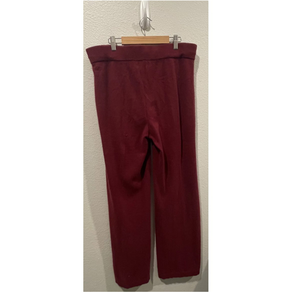 NEIMAN MARCUS CASHMERE Burgundy Pants - Picture 3 of 3